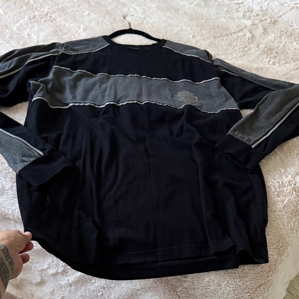 Harley-Davidson Black and Gray Reflective Logo Shirt